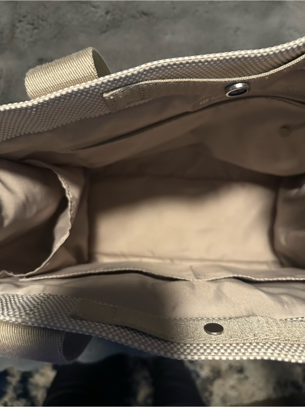 lululemon athletica White and Tan Canvas Tote - Picture 7 of 8